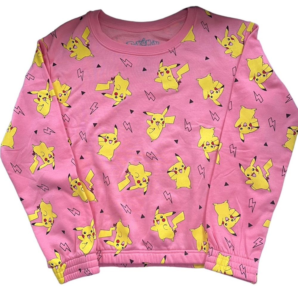 2022 Pink Pokemon Pikachu Sweatshirt Girls XXL